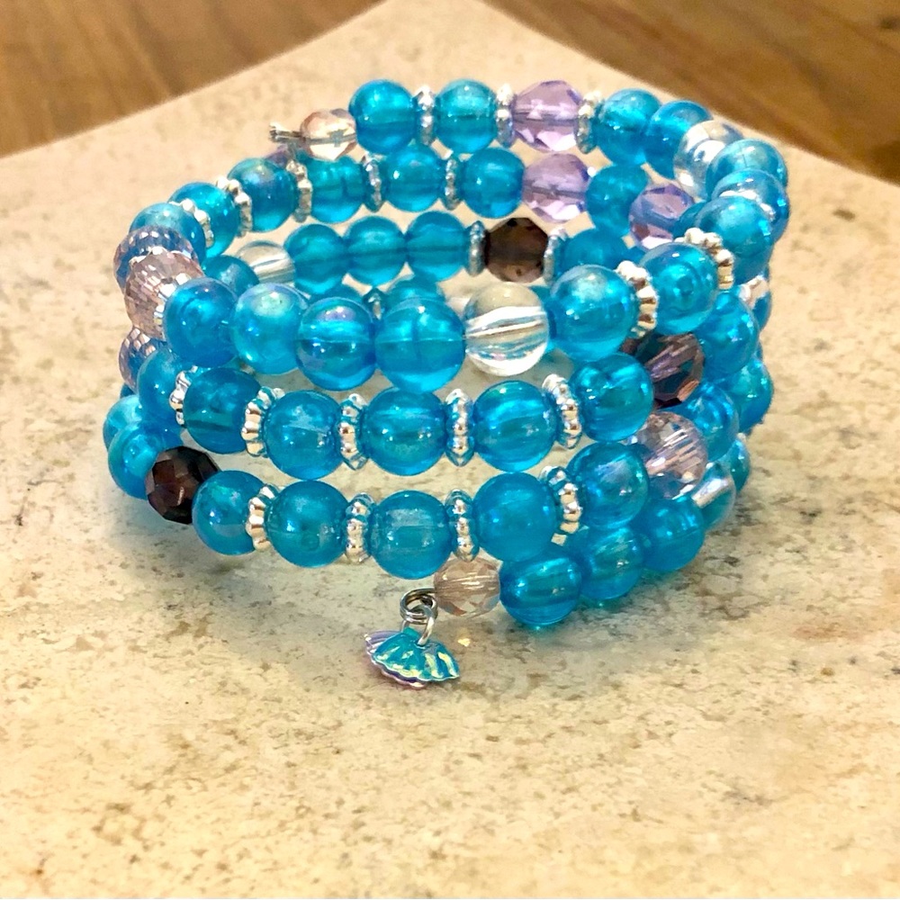 Girls “Mermaid” bracelet - adjustable, on sturdy memory wire